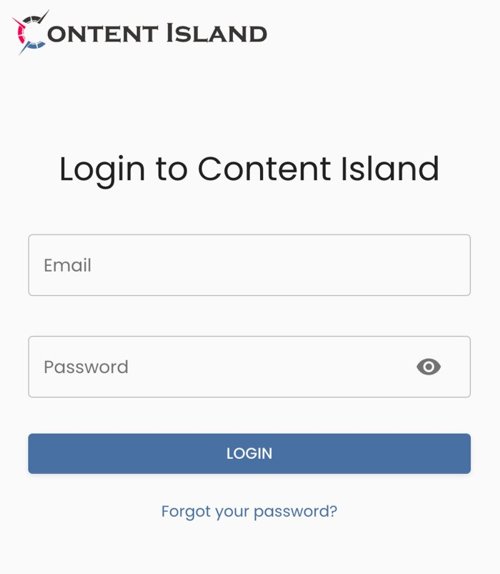 Ventana de login, el usuario introduce su correo y su clave, también puede resetear la clave