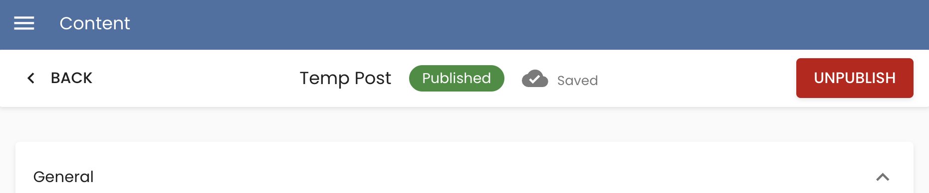 After publishing, the document becomes publicly available