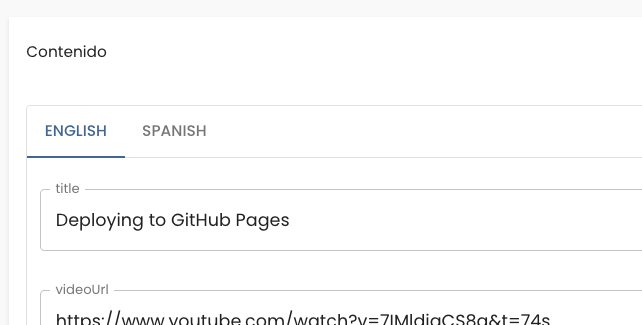 Multiple languages