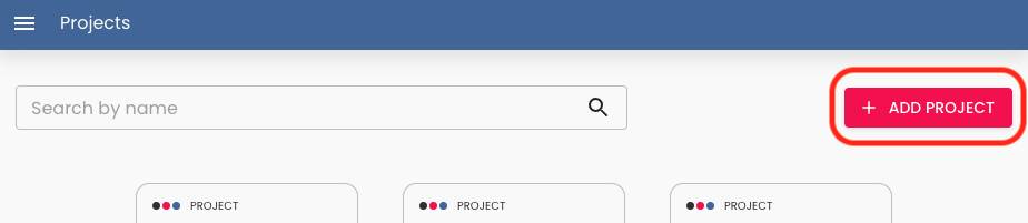 Add project button