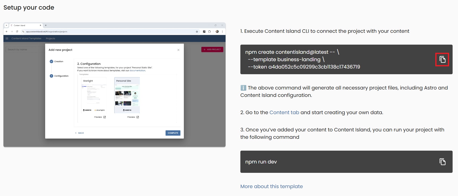 click link business landing